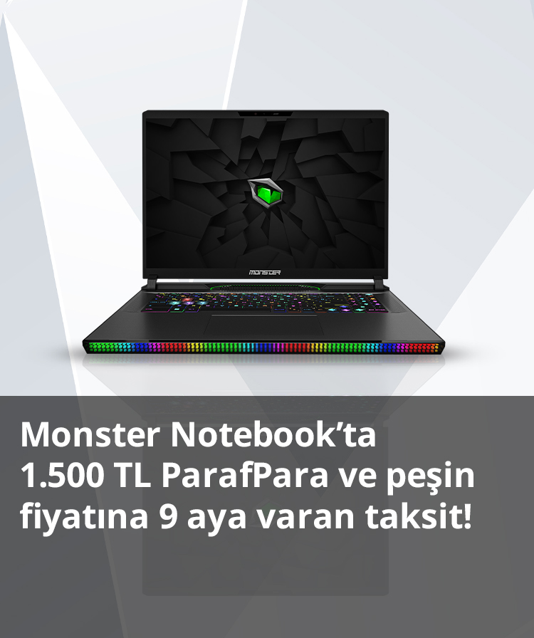 Parafly ile Monster Notebook’ta 1500 TL ParafPara ve Peşin fiyatına 9 ...