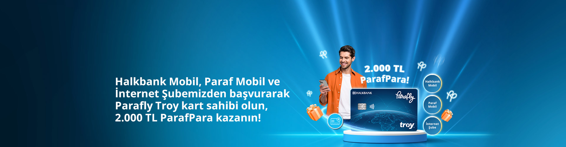 Dijital Kanal Üzerinden Paraf Troy kredi kartı sahibi olun 2.000 TL ...